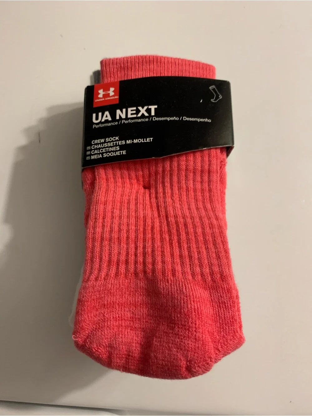 NEW UNDER ARMOR UA NEXT PERFORMANCE CREW SOCKS YOUTH LARGE SHOE SIZE 1-4